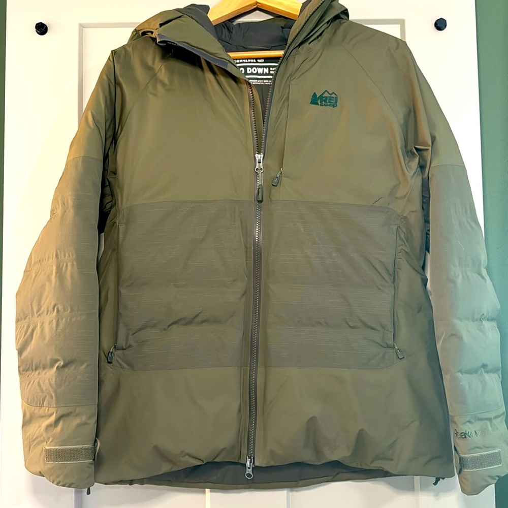 REI Women’s Stormhenge Down Hybrid 850 Jacket Large Green